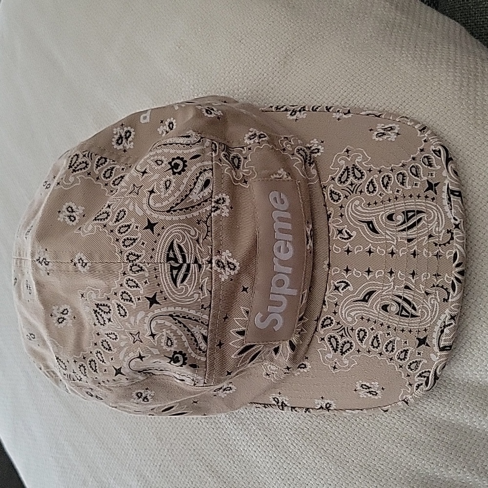 Supreme Bandana Camp Cap Tan